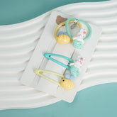 ربطات ومشابك شعر كيوت للبنات 4 قطع على شكل حورية البحر